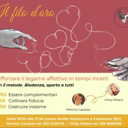 Il filo d'oro, 3 giornate di biodanza per rafforzare i legami umani, 29/03 + 17/05 + 14/06 , Castenaso (BO)