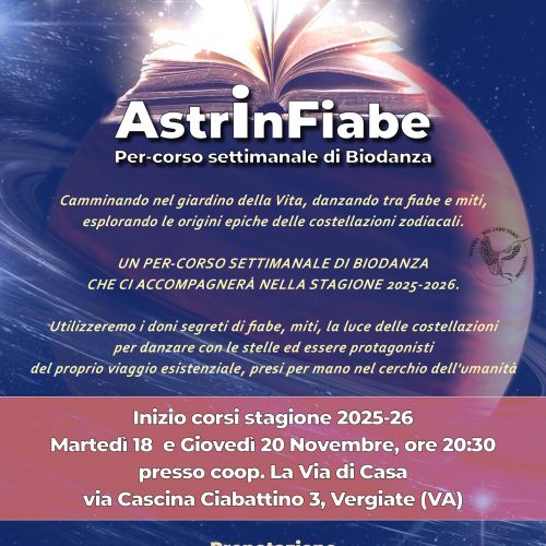 AstrInFiabe Per-Corso settimanale (Giovedi) di Biodanza a Vergiate (Va) con Fabrizio Lampugnani